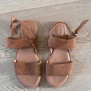 Clarks suede sandals